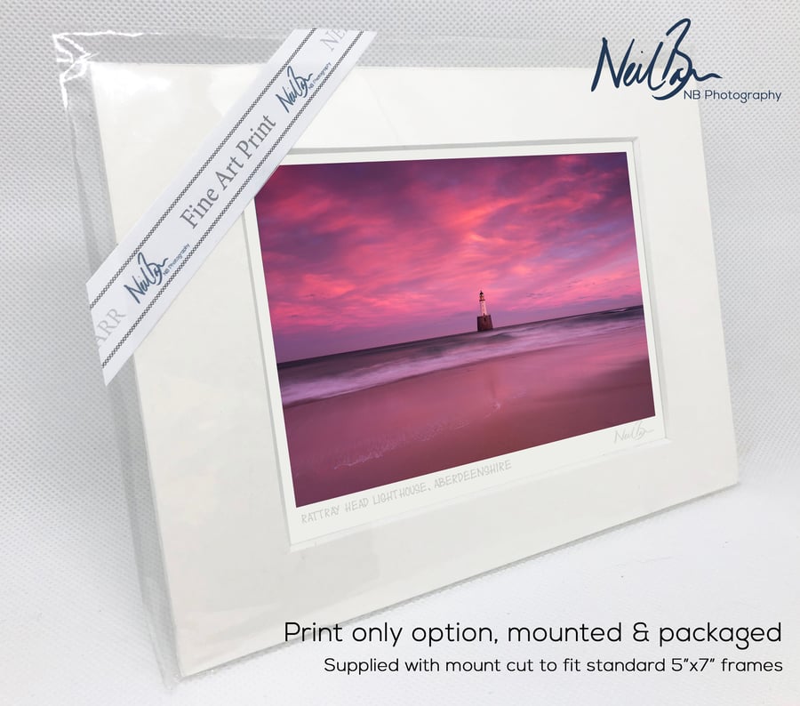 Rattray Head Lighthouse Aberdeenshire Scotland - A6 (7" x 5") Unframed Print