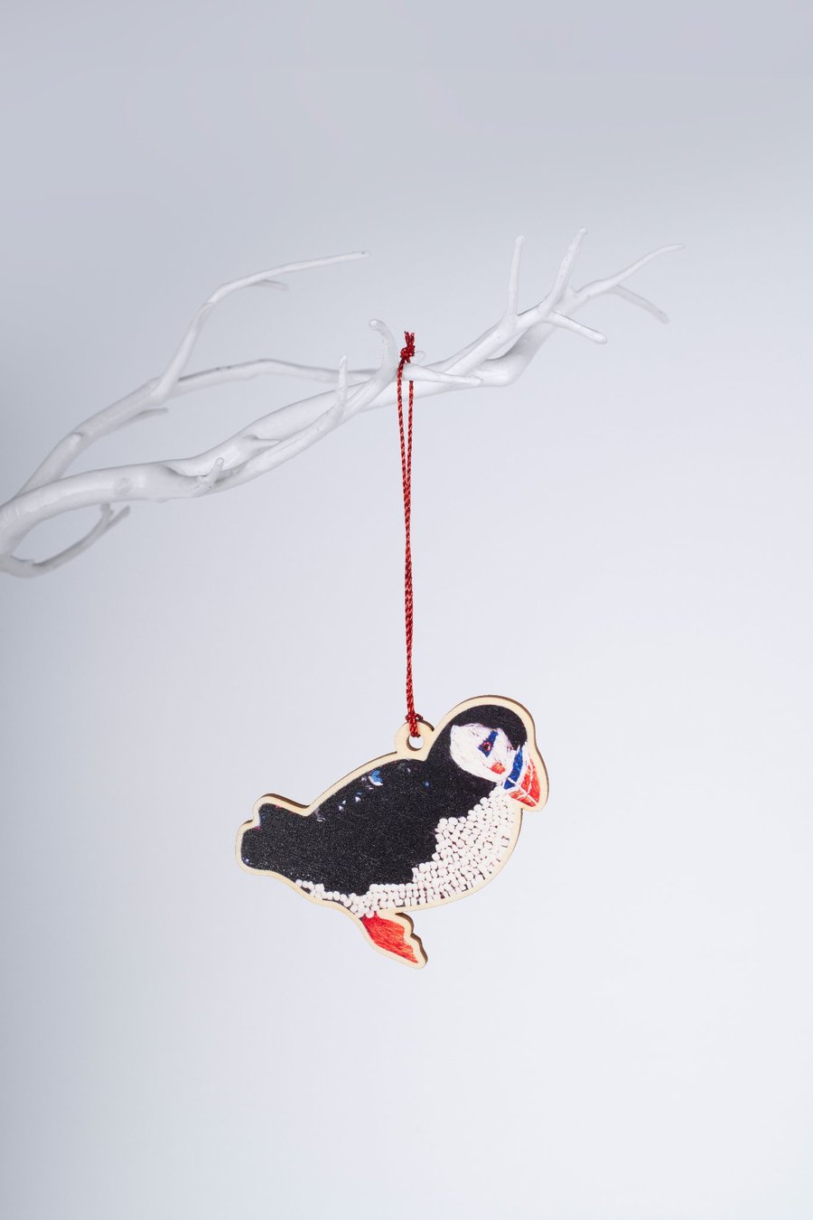 Puffin Wooden Hanging Decoration