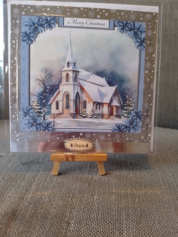 Snowy Church Christmas Card