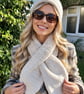 Faux fur hat and scarf set.