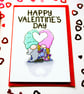 Gnomes Valentines Card, Cute Gonk Romantic Valentines For Her, Him - Image 9