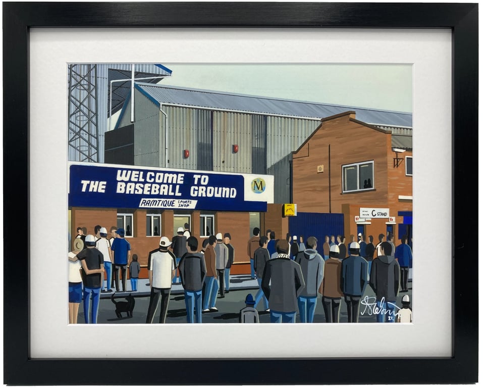 Derby, Framed & Unframed Art Print County Football Club FC Baseball Gound Gift
