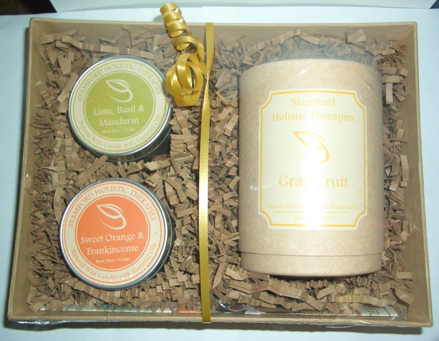 Citrus Candle Collection Gift Basket