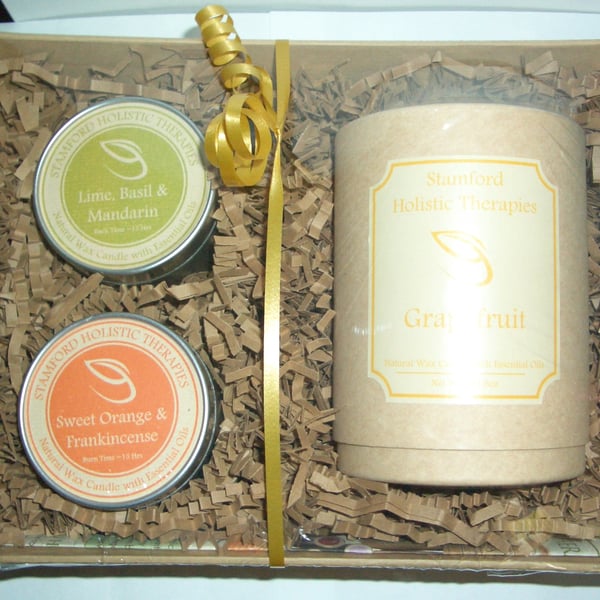 Citrus Candle Collection Gift Basket
