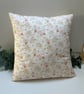 Square Cushion in a Floral Pink & Beige cotton & linen fabric - Home Decor - Image 7