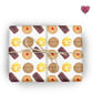 Biscuit wrapping paper with jammy dodger, bourbon, digestive biscuits - Image 1