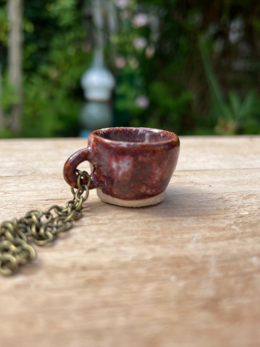 Wheel Thrown Mini Mug Necklace