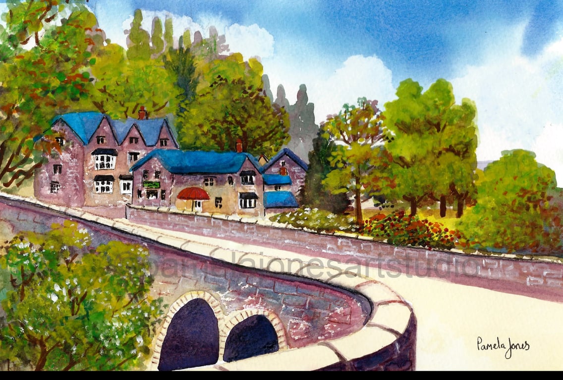 Betws Y Coed, North Wales, Original Watercolour in 14 x 11 '' Mount