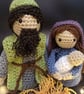 Handmade Crochet Nativity Set: Mary, Joseph, Jesus, Manger - Image 7