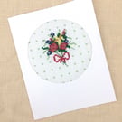 Floral Bouquet Thank You. Birthday. Get Well Soon. Miss you Cross Stitch Card