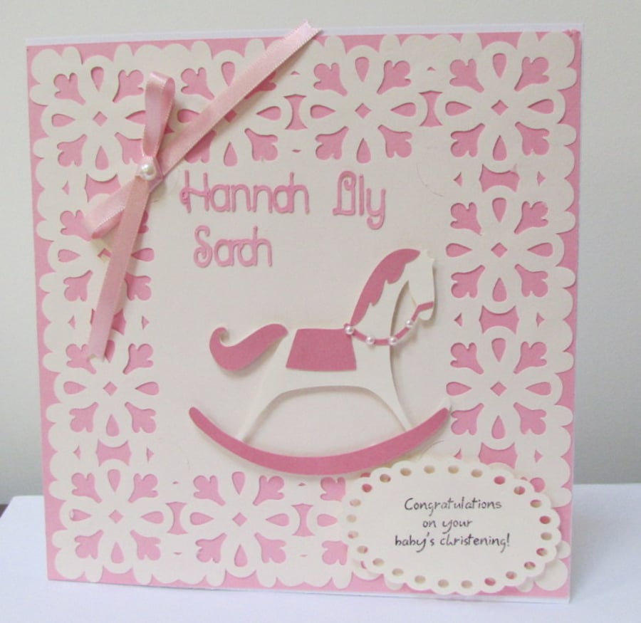 Personalised Christening Card for Girl or Boy
