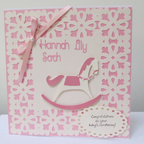 Personalised Christening Card for Girl or Boy