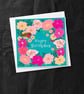 Secret Garden Handmade Floral Birthday Card with Robin - Image 2