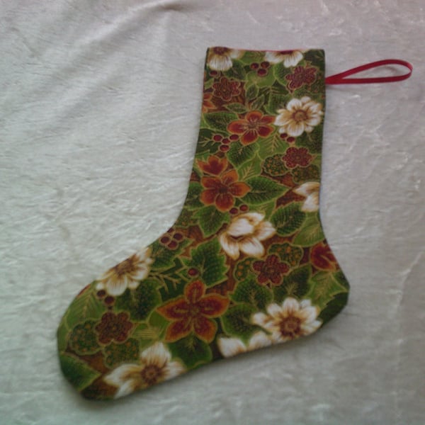 7,5 inch Christmas Stocking with Helebores
