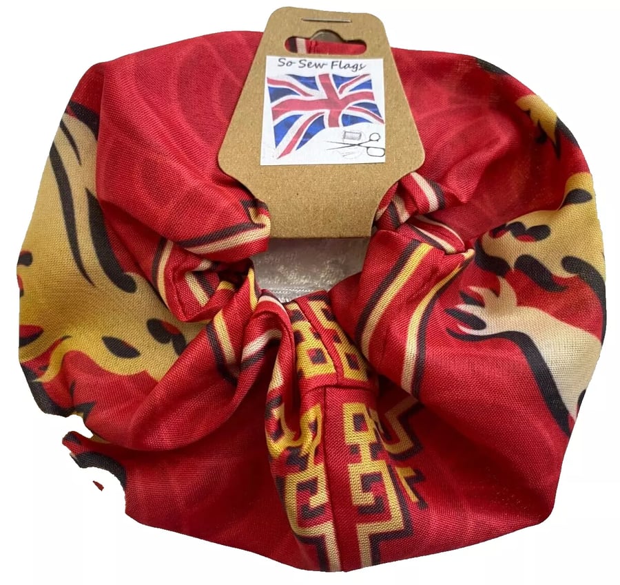 Chinese New Year Of The Dragon Flag Hair Scrunchie Scrunchies Accessory Band