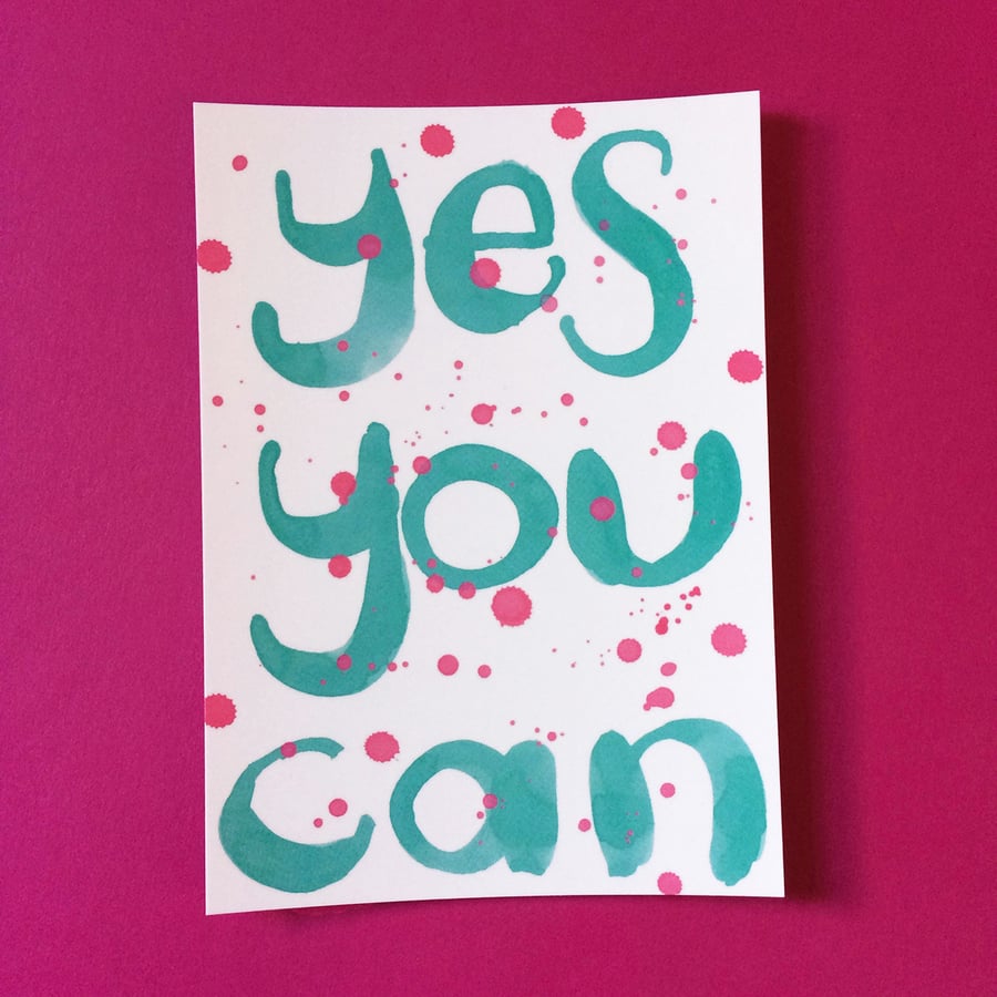Yes You Can postcard by Jo Brown 