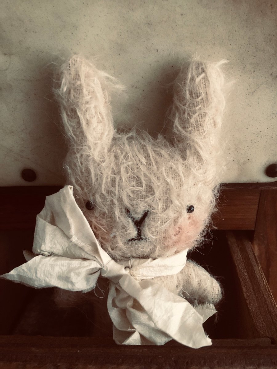 Sweet little Nell mohair Easter bunny rabbit