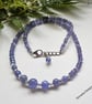 Designer 'A'A Grade 85ct Tanzanite Sterling Silver Necklace 