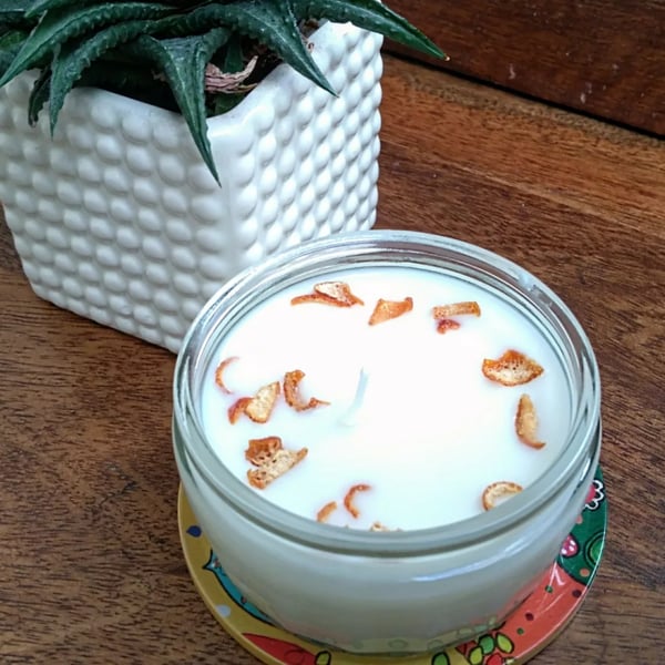 Orange Candle, Christmas gift, Birthday Gift, Gifts for vegans