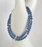 Blue Agate Wrap Bracelet - Choker  - Image 3