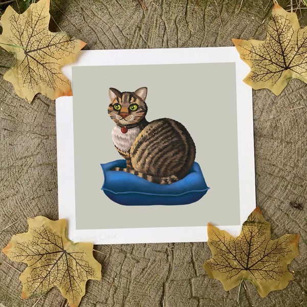 Tabby Cat Art Print
