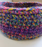 SOLD Crochet Basket (Purple Fusion) - so practical! - Image 2