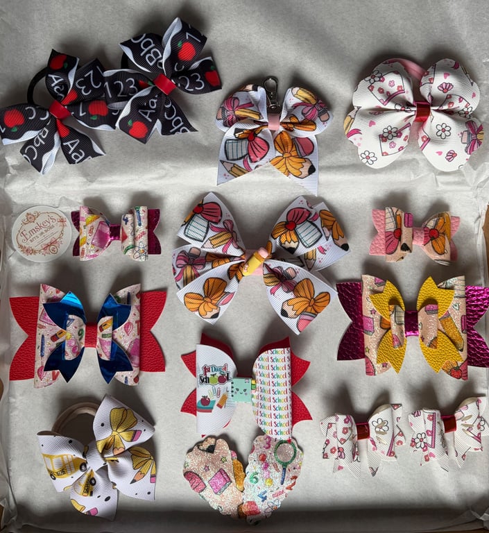 Mixed Back to School Hair Bows