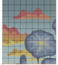 301 - Morning Glory Blue Flowers Sunrise Meadow Cross Stitch Pattern (PDF Chart) - Image 6