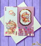 Get Well Soon Handmade Greeting Card with Hedgehogs - Image 2