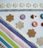 Cardmaking - Scrapbooking Pack Including Handmade Buttons and Embellishments - Image 5
