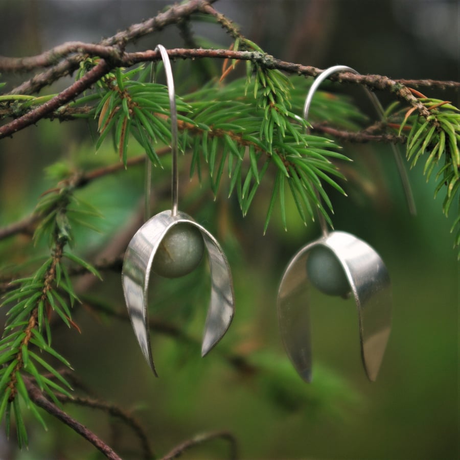 Eco Silver Mistletoe Earrings