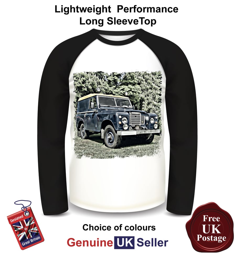 Land Rover, Mens Long Sleeve Land Rover T Shirt, Mens Land Rover Top