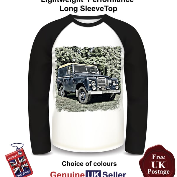 Land Rover, Mens Long Sleeve Land Rover T Shirt, Mens Land Rover Top