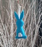 Easter bunny hanging decoration in bright blue. - Image 4