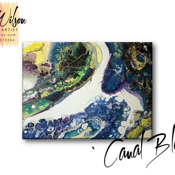 Handmade Acrylic Fluid Art - Original Abstract Painting