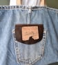 Distressed and recycled denim tote bag. Good size for shopping or work. - Image 2