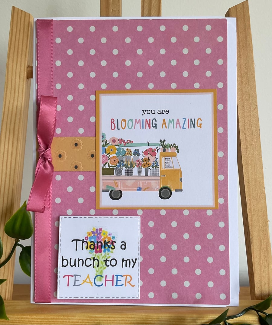 Card. Thank you to my teacher. Card for teacher.