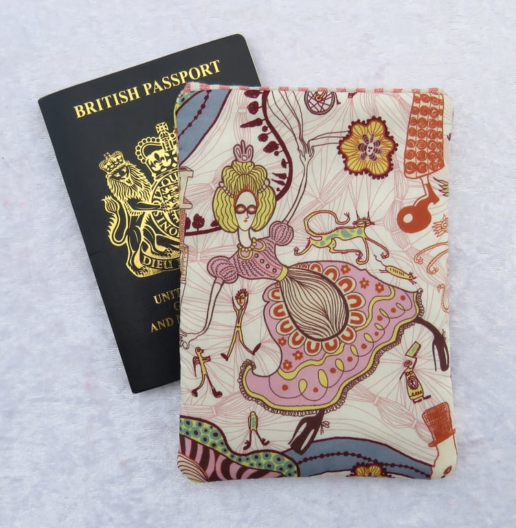 Passport Cover, made from Liberty Tana Lawn, London, passport pouch