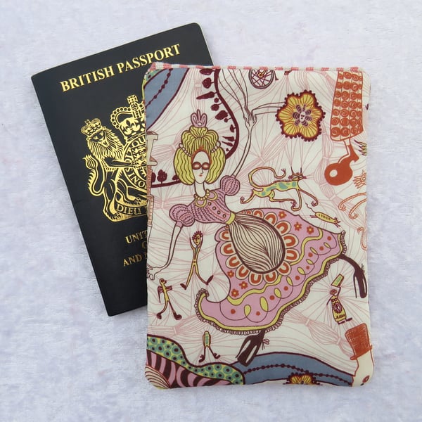 Passport Cover, made from Liberty Tana Lawn, London, passport pouch