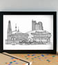 Seoul Skyline Travel Art Print - Image 2