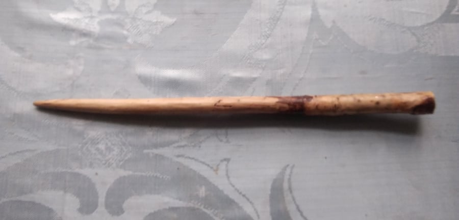 Pagan Birch Wand with wood-burned runes