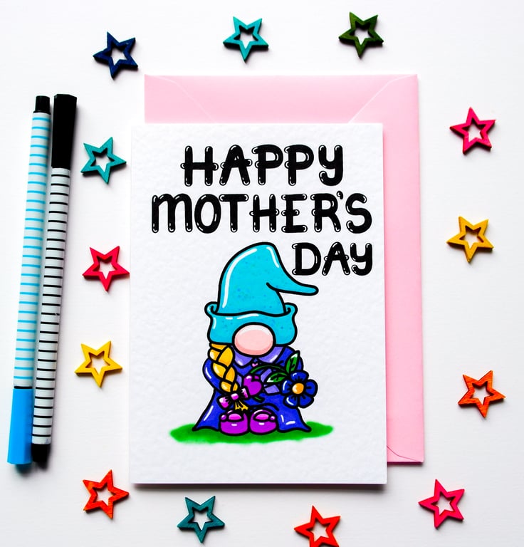 Gonk Mother's Day Card For Mum, Grandma, Stepmum, Godmother