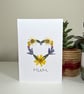 Handmade Real Pressed Flower Heart, Mother's Day, birthday,  Greeting Card  - Image 2