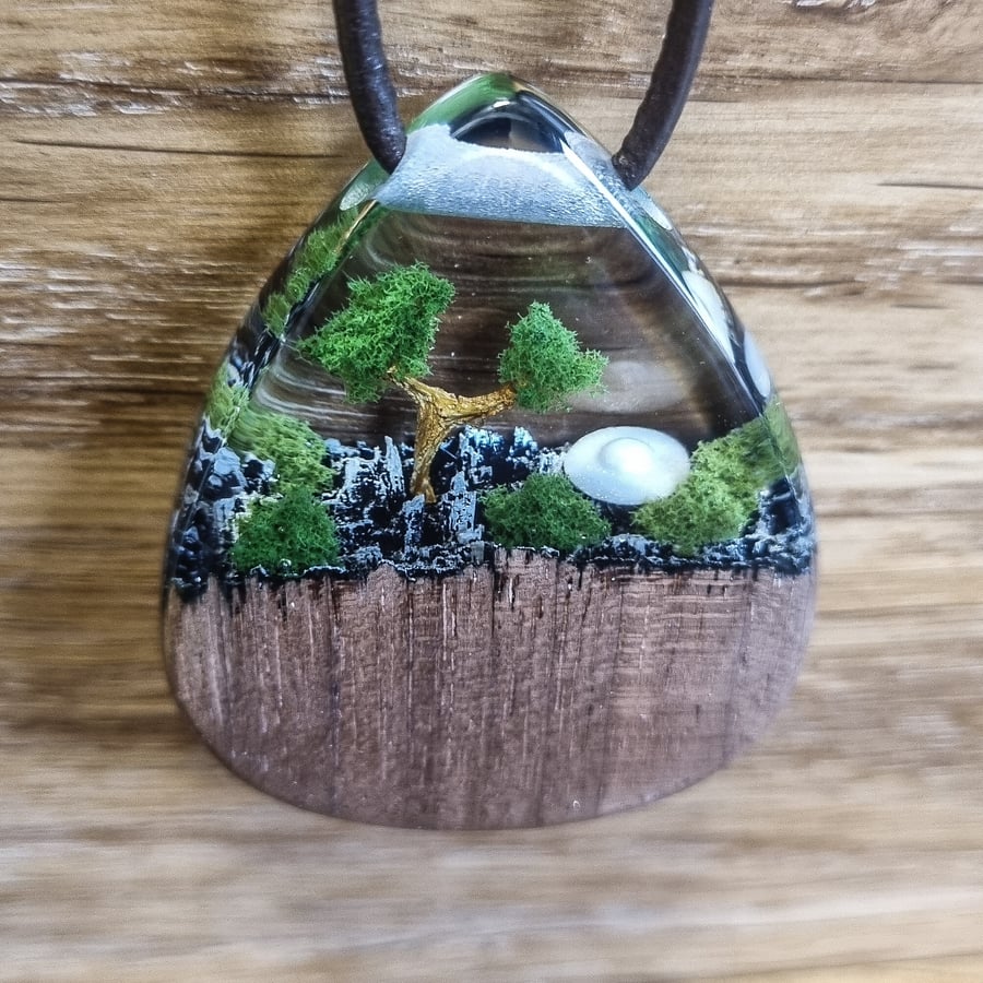 UFO Crash Diorama Pendant 