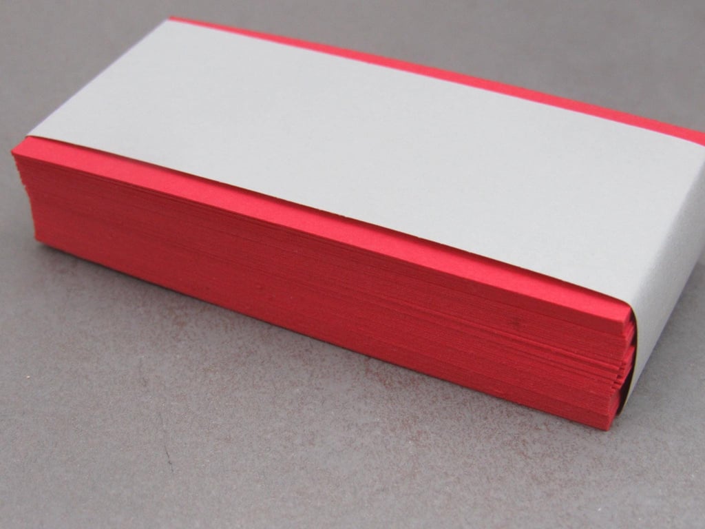 50 Small Red Cards, Hang Tags