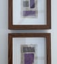 Colourful Combinations Grey Purple Handstitched Geometric Art Pictures - Image 10
