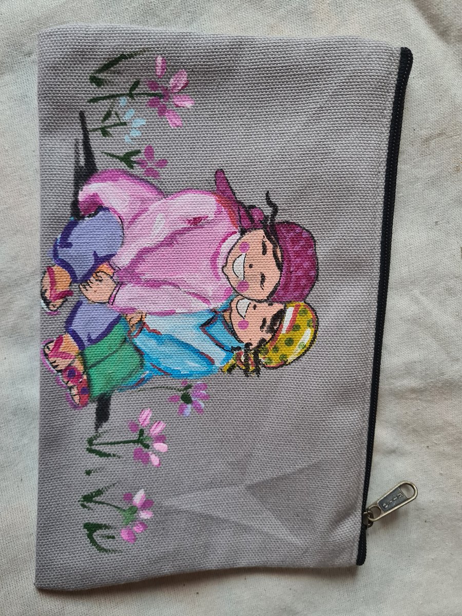 Hand Painted Beauty Pouches ( single or multiple)