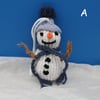 Macrame snowman Christmas tree decoration
