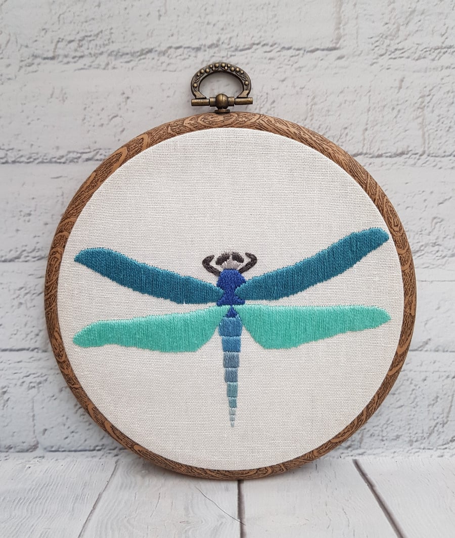 Dragonfly Embroidery Hoop, Entomology Gift, Nature Lover Gift