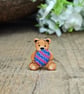 Easter Egg Teddy Bear Pin, Handmade Bear Brooch, Cute Spring Gift